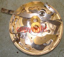 The mechanism of an 8-day pocket watch