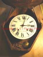 Front view of Tableau Comtoise clock, front open