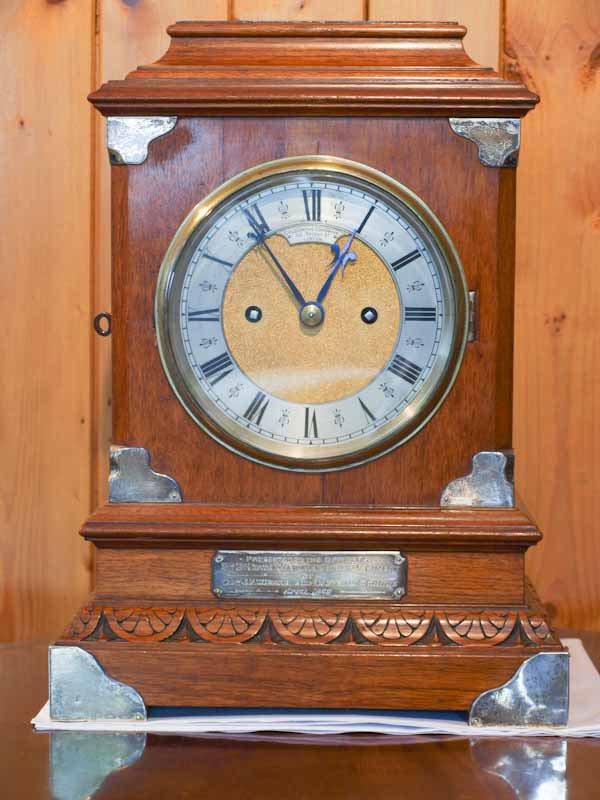 Bracket clock by Goldsmiths company