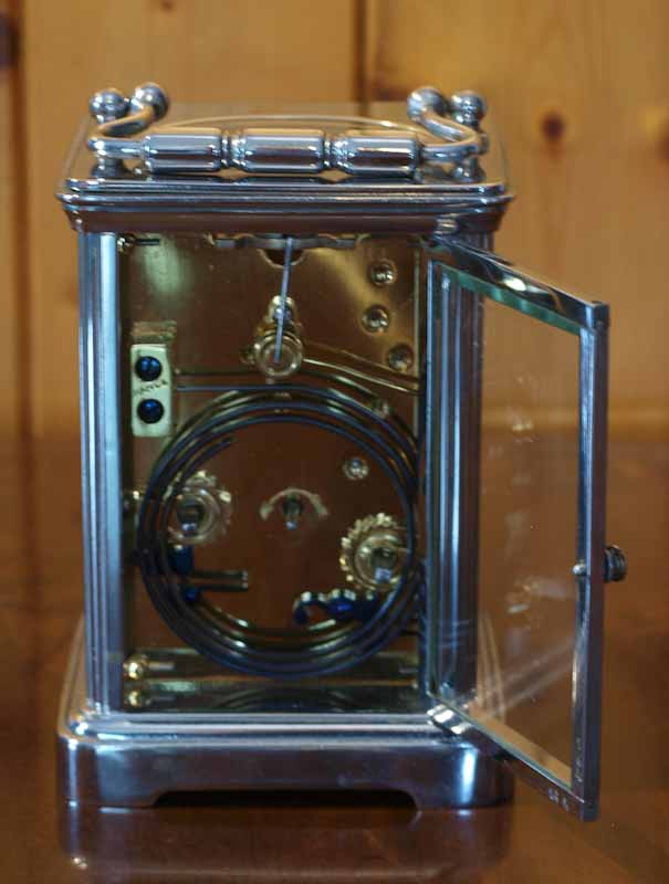 chrome-plated carriage clock