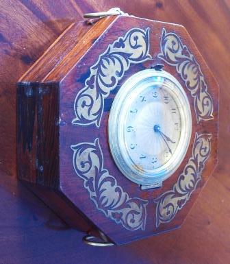 Octagonal wall clock - front view