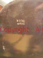 Numbers on door of mantel clock with German rack strike on gong movement